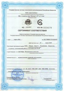 сертификат Iso 2009